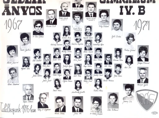 1971. évben ballagott B osztály