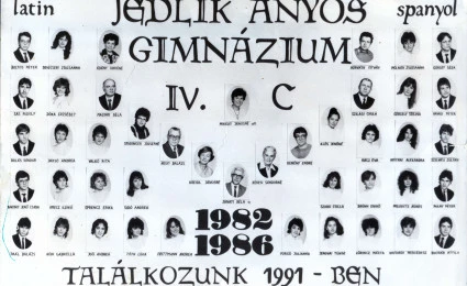 1986. évben ballagott C osztály